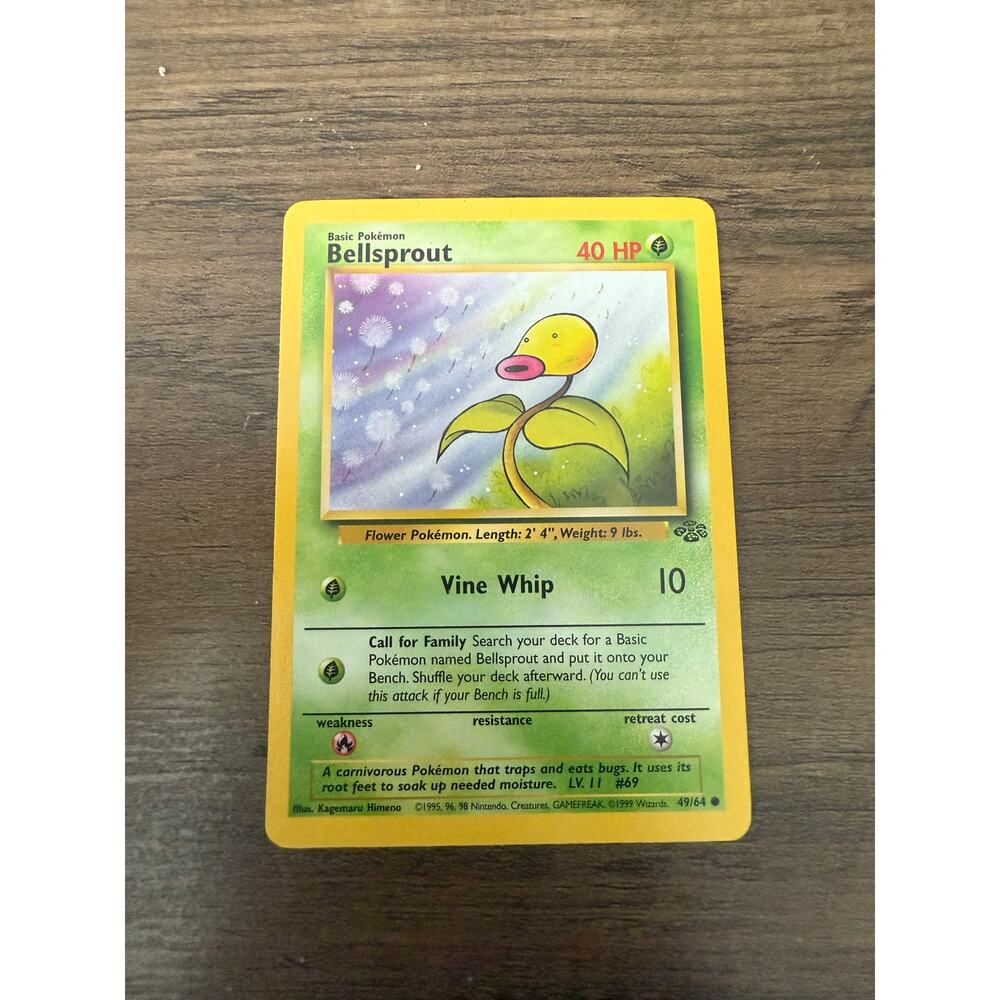 Bellsprout Basic Pokémon 1999 Trading Card